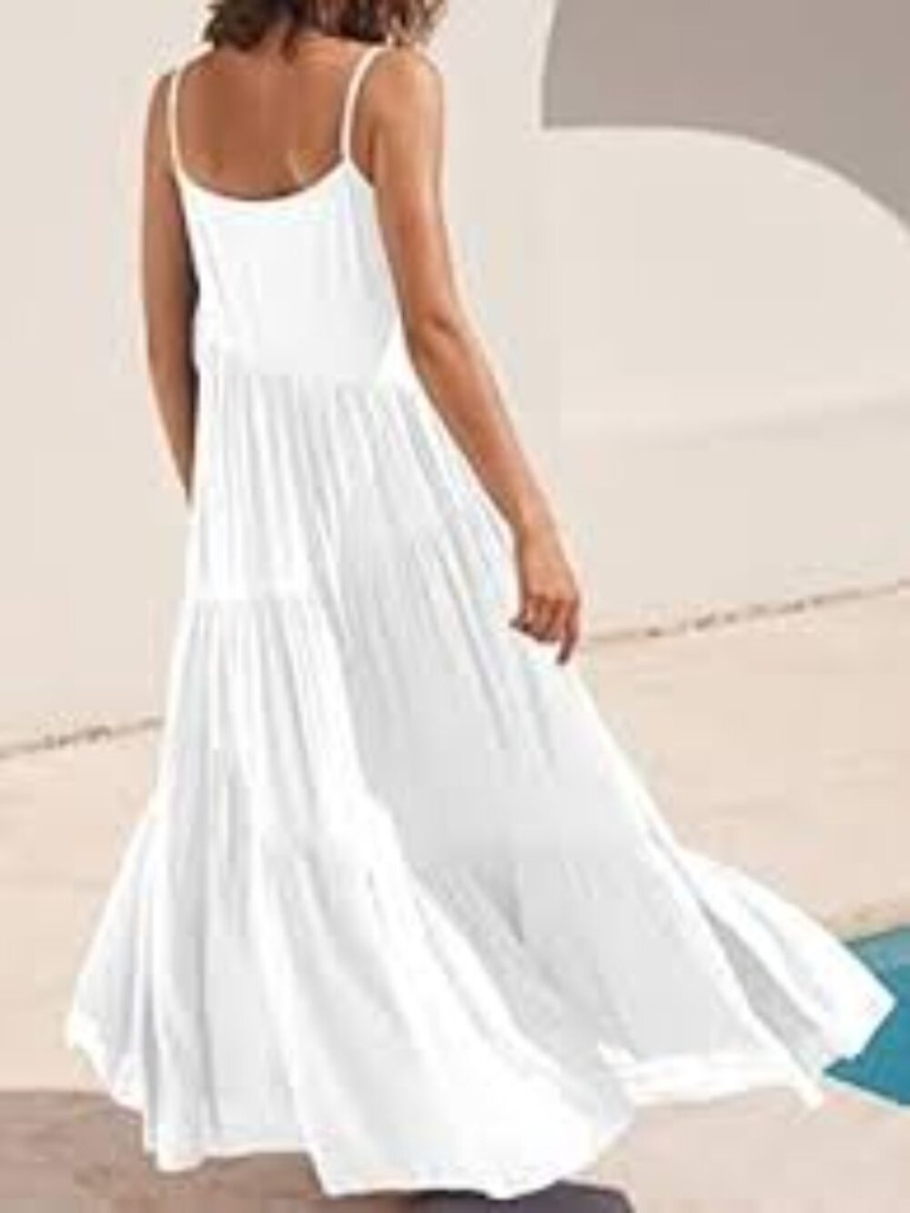 Logene Tiered Fully Lined Rayon Maxi Dress Size S